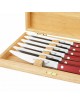 6 couteaux à steak Au Nain Scalène en inox - 4 coloris