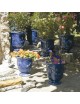 Terre Figuière Anduze vase enamelled dark blue  - 4 sizes