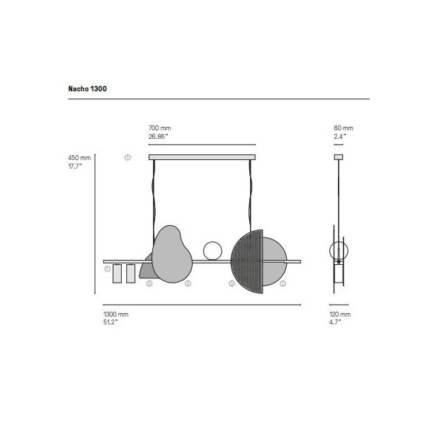 CVL Nacho pendant lamp - 2 sizes 4 finishes