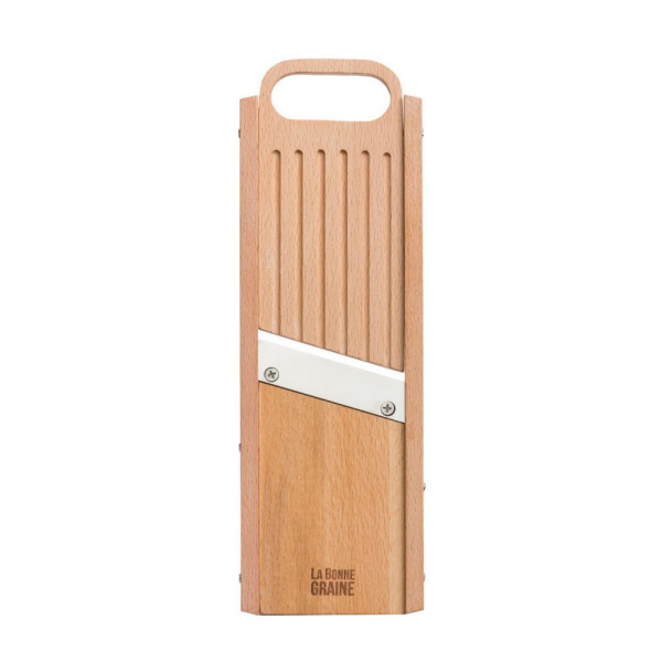 Mandoline LOUIS TELLIER bois traditionnelle lame inox La bonne graine - 5 finitions