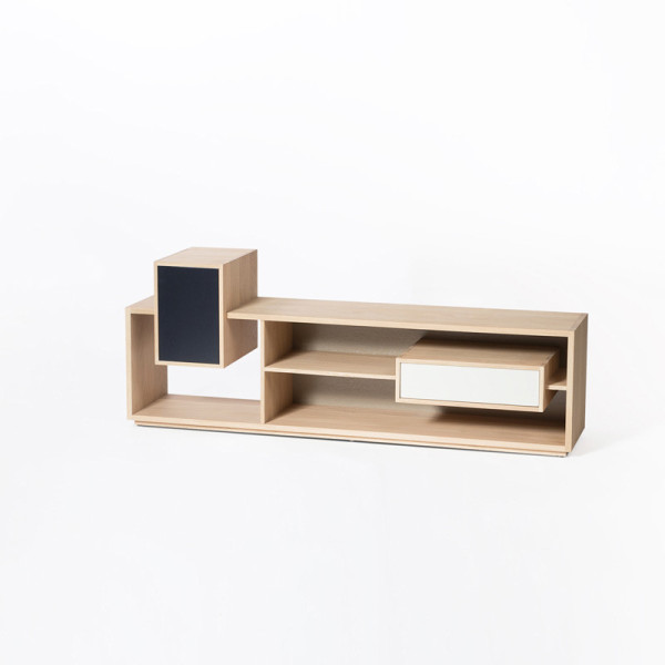 Drugeot Manufacture Mixage TV stand solid oak - 14 colors