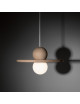 Lampe suspension Drugeot Manufacture Nébuleuse chêne massif - 14 coloris