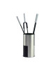 REIGNOUX black aluminum fireplace set h.60cm