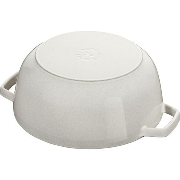 Staub cast iron cocotte 24cm white truffle snowflake