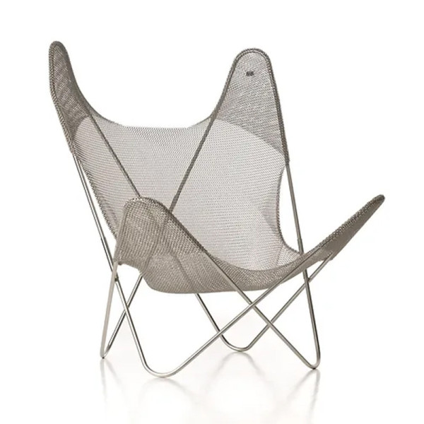 Fauteuil AA Airborne Le Labo Design cotte de maille inox
