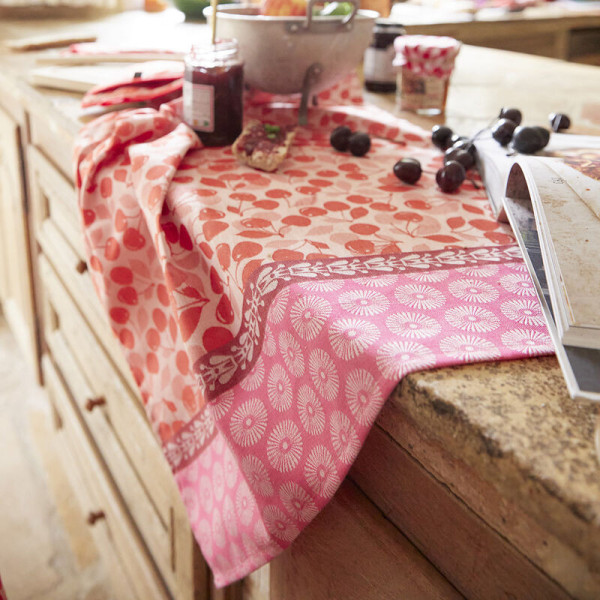 Torchon LE JACQUARD FRANCAIS Cerises en coton - 3 coloris
