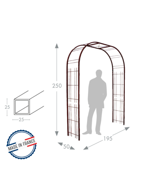Arche de jardin long treillage Louis Moulin