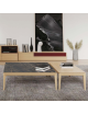 Dasras Buzz square coffee table in oak or walnut wood - 10 finishes 2 sizes