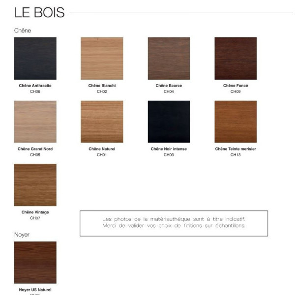 Dasras Clarté Fixed console ceramic wood oak or walnut - 10 finishes 4 sizes