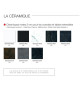 Dasras Clarté Fixed console ceramic wood oak or walnut - 10 finishes 4 sizes