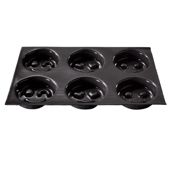 FLEXIPAN 6 Smiley Face Silicone Cake Mold 29.5x19.5cm