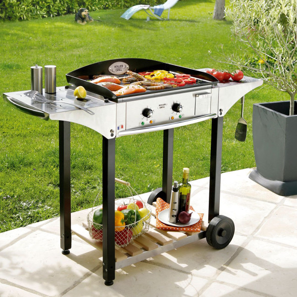 Roller Grill 600 stainless steel trolley for plancha